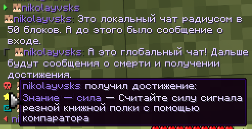 Информация о достижении